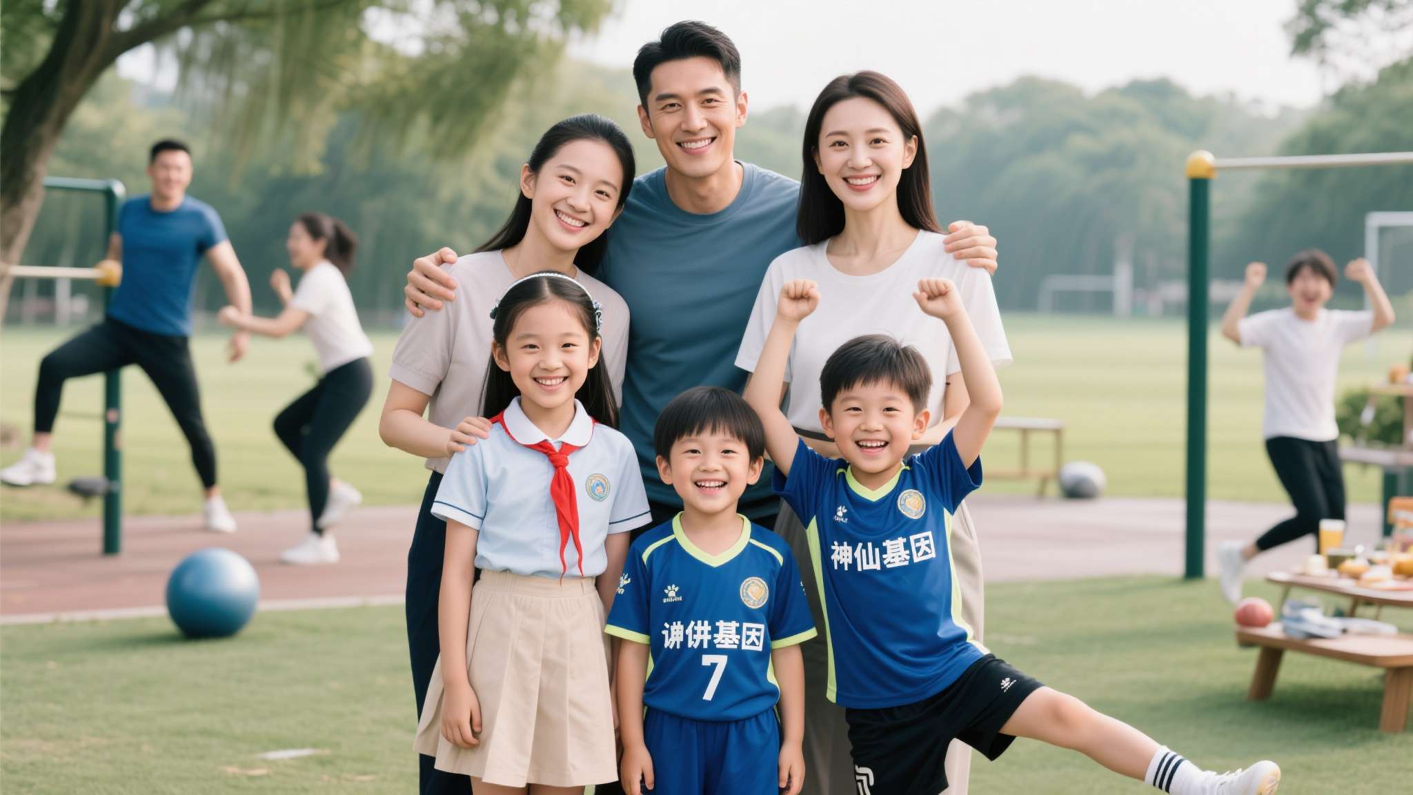 德隆晒全家福，二婚娶性感娇妻，3个孩子高颜值，转型成功不缺钱